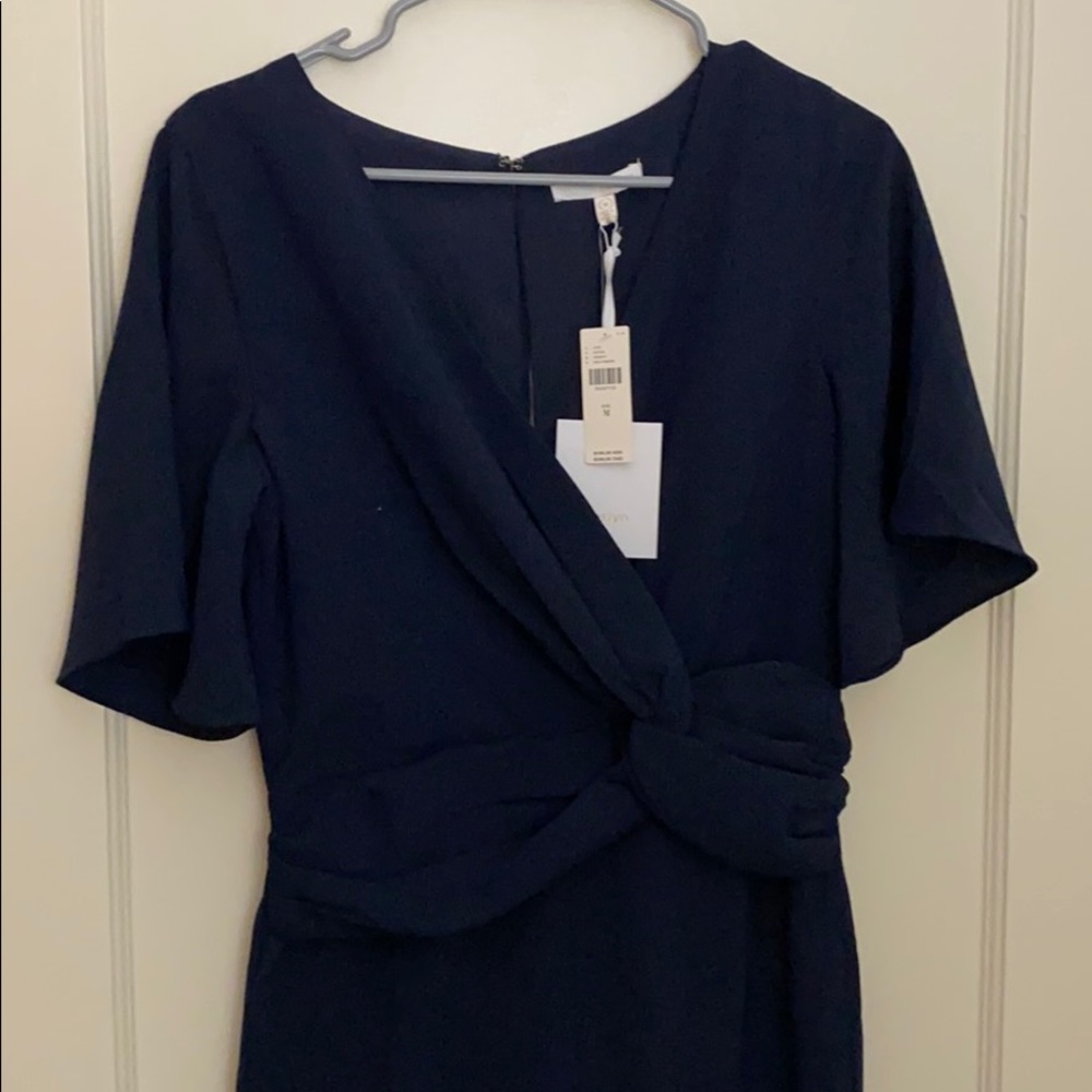 NWT Anthropology Navy Romper Sz M